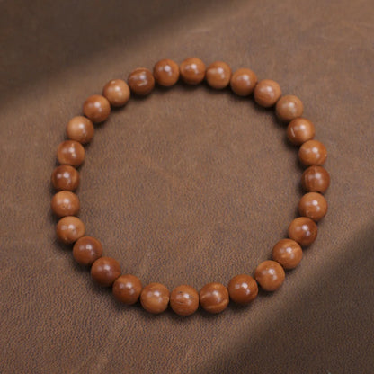 Ancient Bodhi Wood Bracelet — Single Circle DIY Lucky Beads