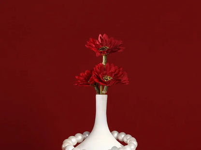 Hetian Jade & Freshwater Pearl Retractable Bracelet — Handmade Charm