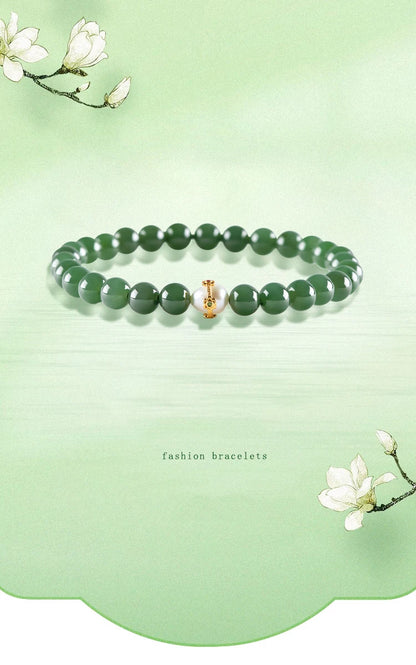 Hetian Jade & Jasper Pearl Bracelet – Ancient Style