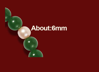 Hotan Jasper & 6mm Red Pearl S925 Bracelet — Fengshui Charm