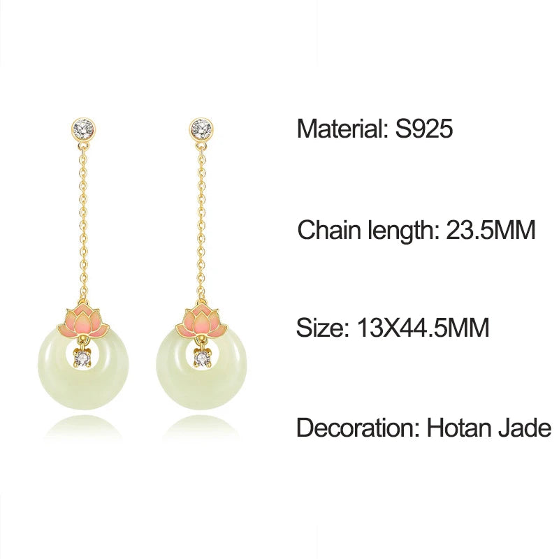 Hotan White Jade Lotus Bracelet｜Chinese Style Feng Shui Gift