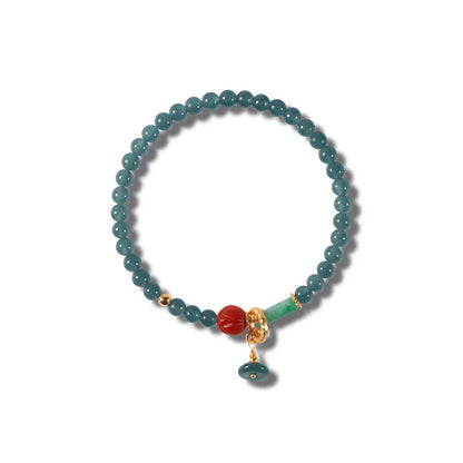 Hetian Jade 7mm Bead Bracelet with Pearl Accents Gift