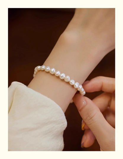 White Pearl & Hetian Jade Bracelet｜Wedding Gift Amulet