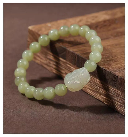 Hotan Blue Jade Couples Bracelet | Ethnic Brave Duo