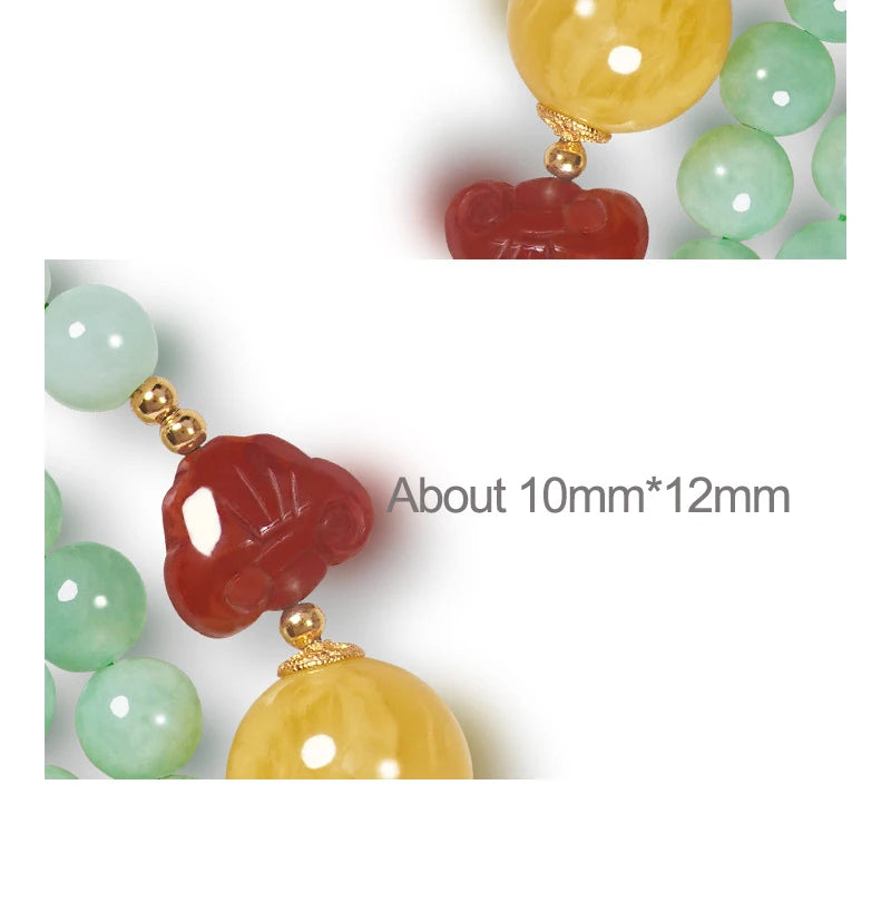 Natural Type A Jadeite Bracelet For Women High-End Chinese-Style And Retro Design  Necklace Or Bracelet Wear Support Wholesale