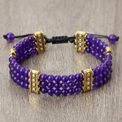 4mm虎眼石三层编织手链｜灵性护身开运手环