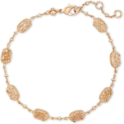 Natural Drusy Crystal Link Bracelet — Healing Gift