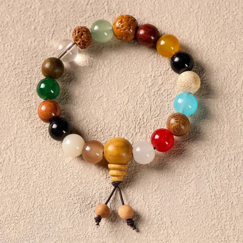 Bodhi 18-Seed Multi-Treasure Temple Bracelet – Feng Shui Amulet