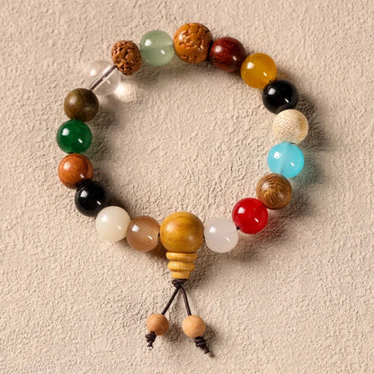Bodhi 18-Seed Multi-Treasure Temple Bracelet – Feng Shui Amulet