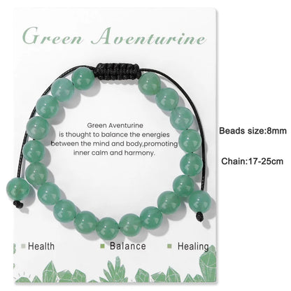 Green Aventurine Reiki Healing Bead Bracelet Unisex