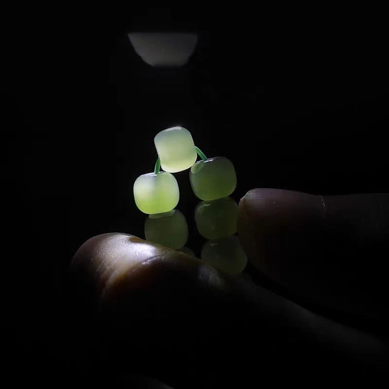 White Hotan Jade 6mm Bracelet｜Lotus Nephrite Lucky Amulet