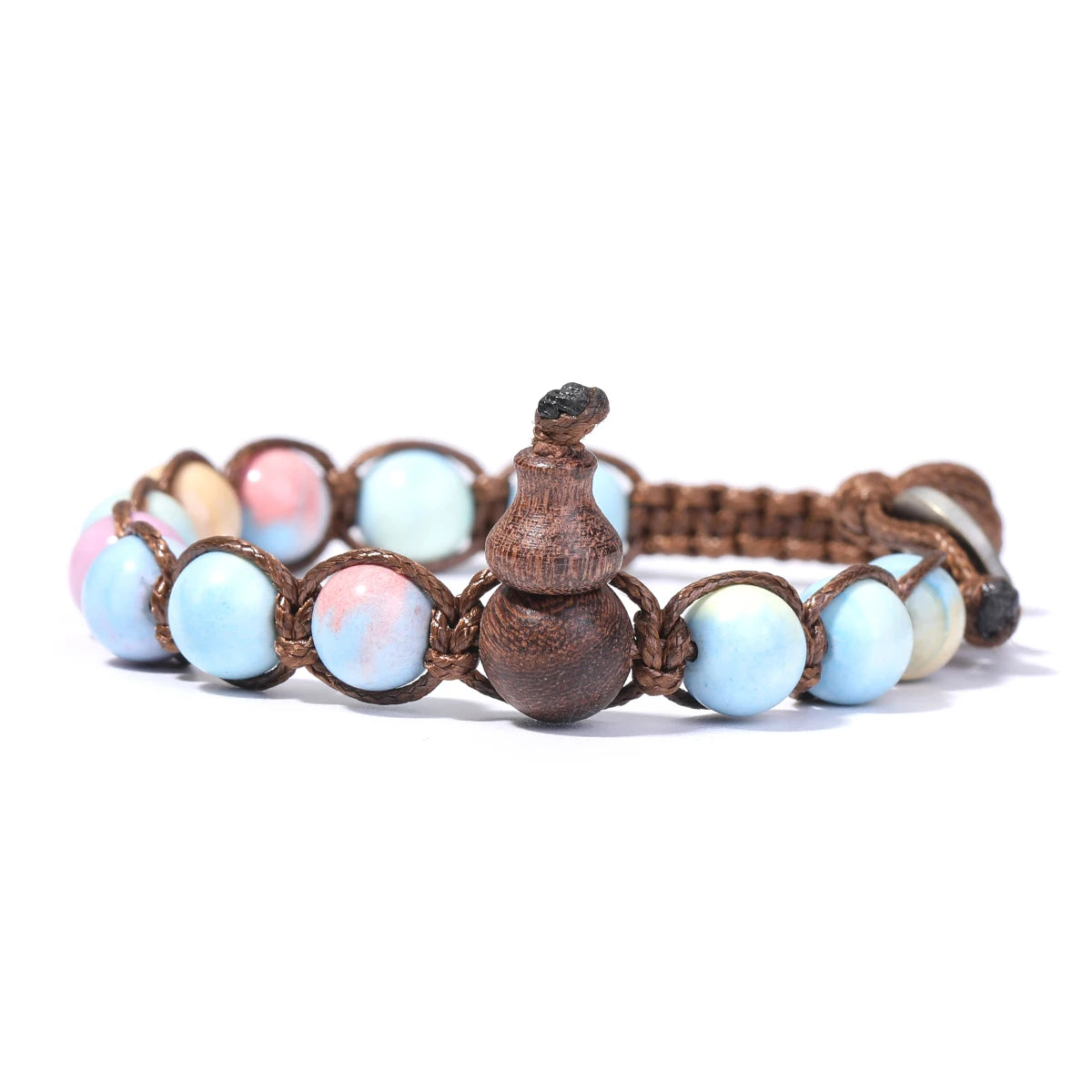 藏式金刚结天然石多色编绳手链｜护结平安 可调节情侣款