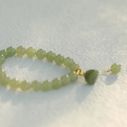 Lotus Pendant Hetian Jade Bracelet – Wedding Charm