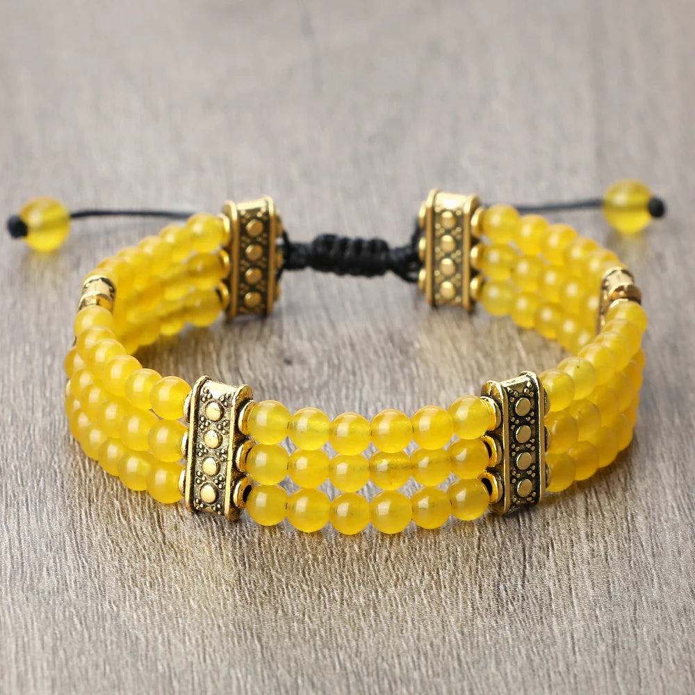 4mm虎眼石三层编织手链｜灵性护身开运手环