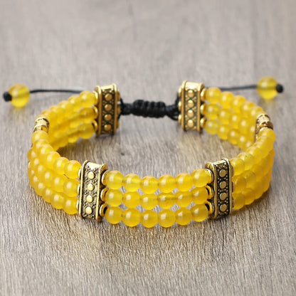 4mm虎眼石三层编织手链｜灵性护身开运手环