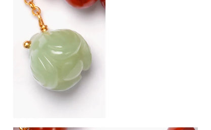 Sichuan Nanhong Two-Turn Hetian Jade Bracelet — Silver-Gold