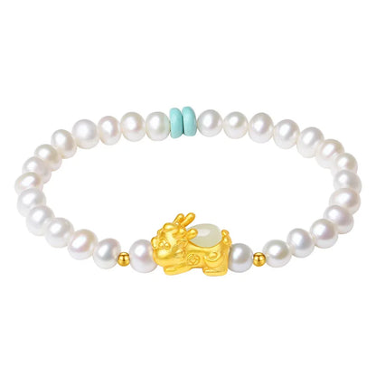 Natural Hetian Jade Animal Bracelet – Retro Elegance
