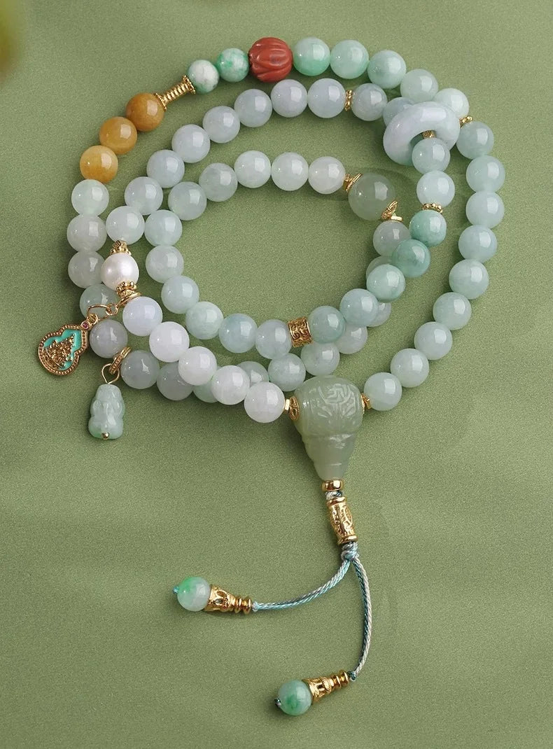 Natural Type A Jadeite Bracelet For Women High-End Chinese-Style And Retro Design  Necklace Or Bracelet Wear Support Wholesale