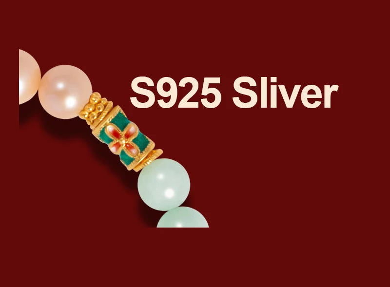 Hetian Jade 7mm Bead Bracelet with Pearl Accents Gift