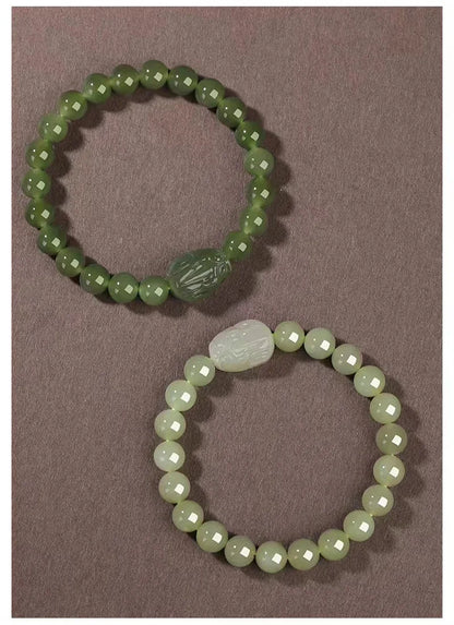 Hotan Blue Jade Couples Bracelet | Ethnic Brave Duo