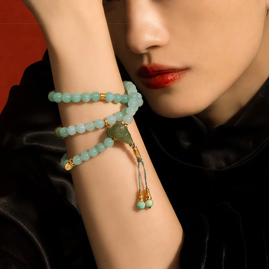 Natural Type A Jadeite Bracelet For Women High-End Chinese-Style And Retro Design  Necklace Or Bracelet Wear Support Wholesale