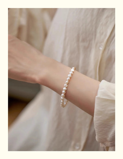 Natural Pearl & Hetian Jade Bracelet｜Wedding Feng Shui Charm