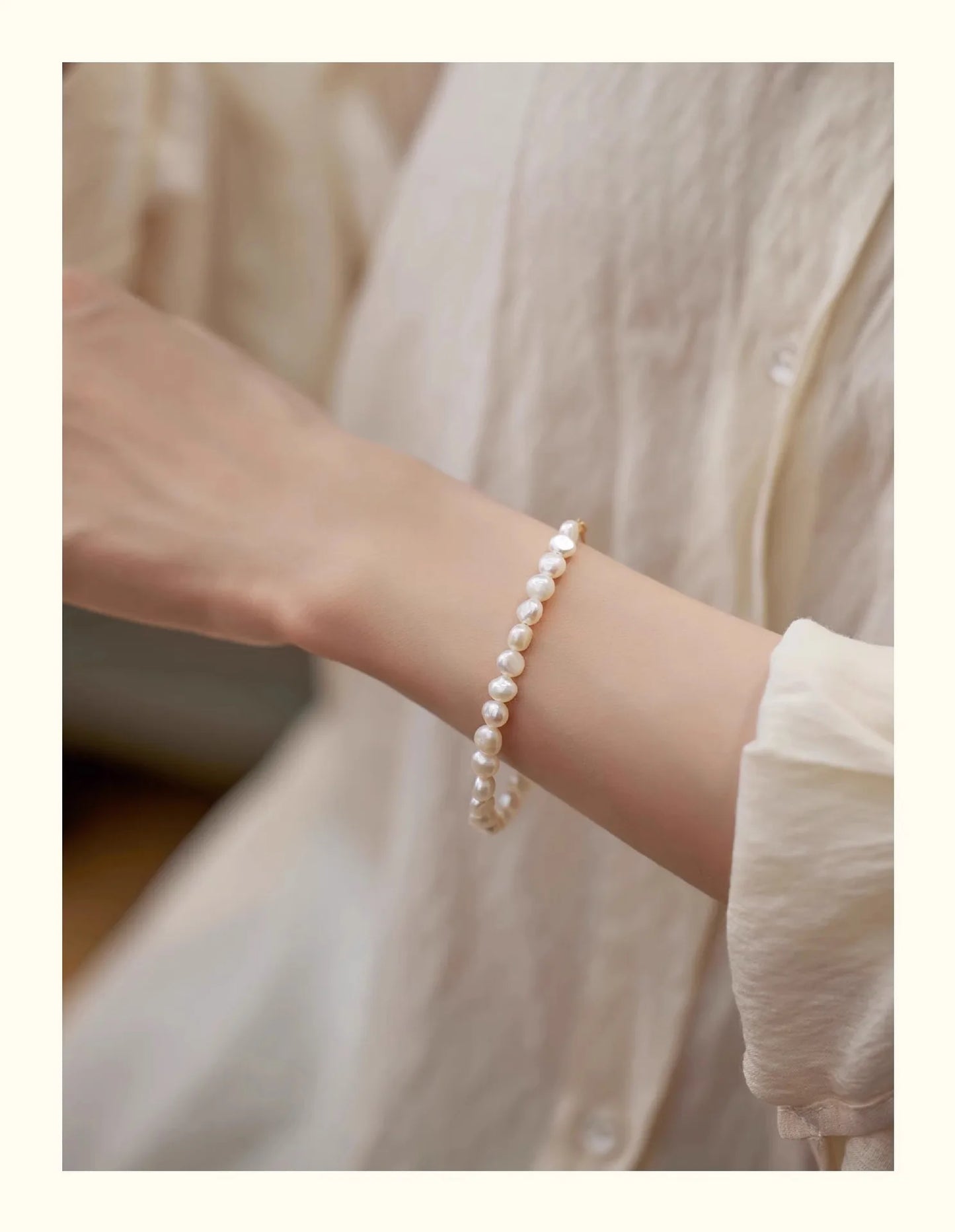 White Pearl & Hetian Jade Bracelet｜Wedding Gift Amulet