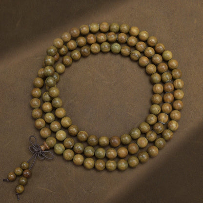 Green Buddha Sandalwood Bracelet — Ethnic Feng Shui Charm