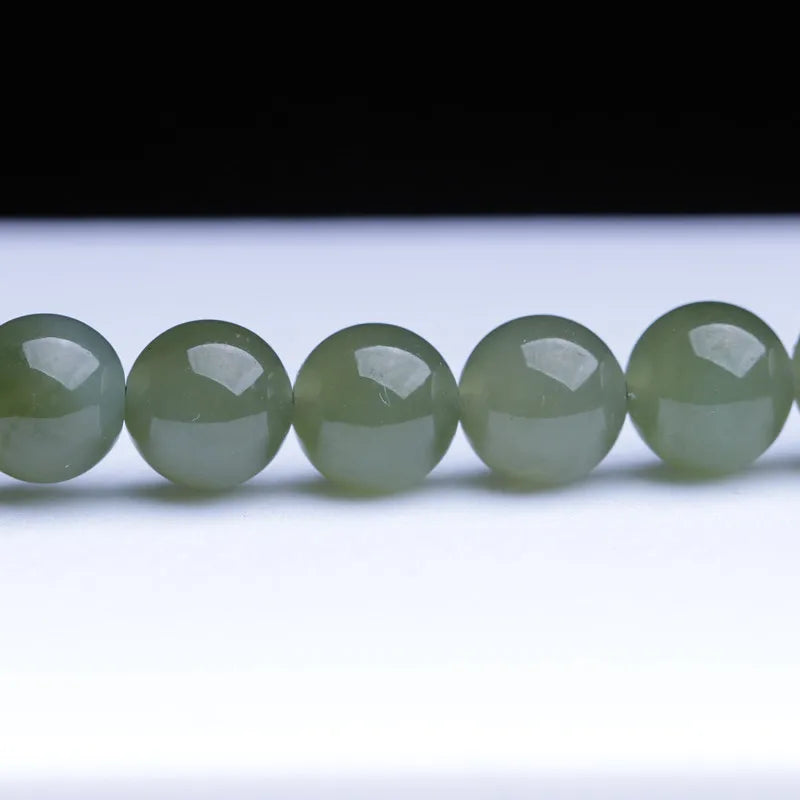 Hotan Jade 8mm Double-Layer Buddhist Bracelet｜Feng Shui Amulet