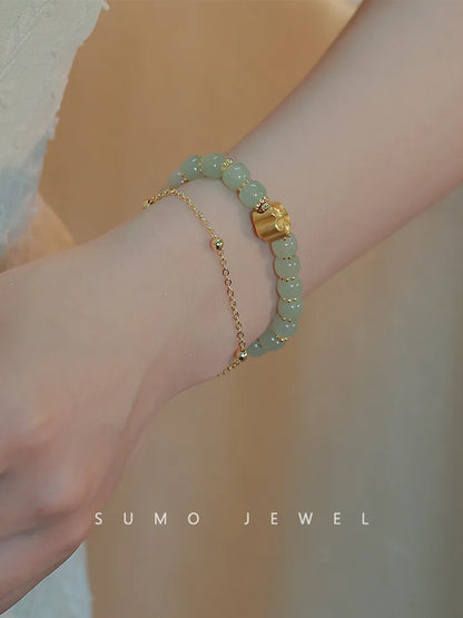 Lucky Hetian Jade Antique Bracelet – Auspicious Feminine Charm