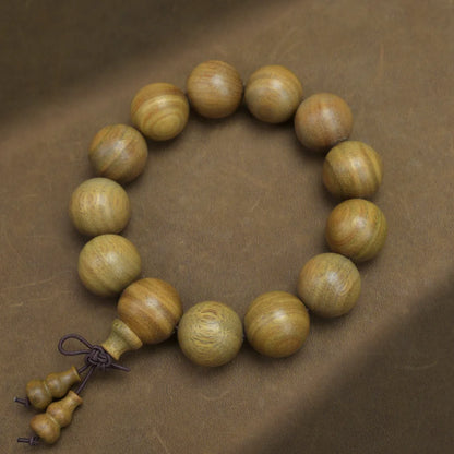 Green Buddha Sandalwood Bracelet — Ethnic Feng Shui Charm
