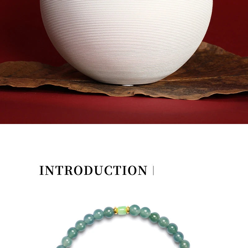 Green Translucent Bead Bracelet｜Light Luxury Party Gift