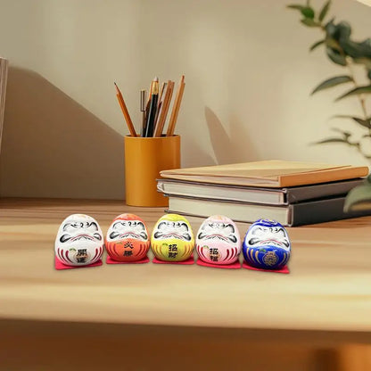 日式达摩陶瓷许愿摆件｜小号招财开运禅意摆设