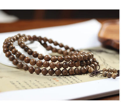 Old Seasoned Chicken Wing Wooden Buddha Prayer Beads Pieces Wind Men And Women Bracelet Holding Gift  Wooden jewelry