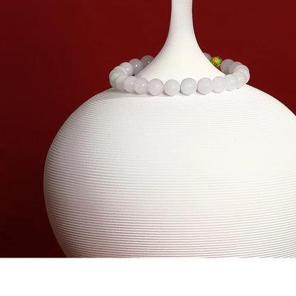 Hand-Carved Natural Jade Emerald Adjustable Bangle – Ethnic Tibetan Silver