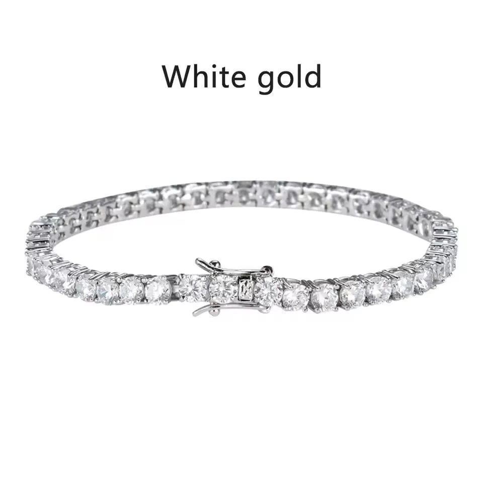 Moissanite Tennis Bracelet S925 18K White Gold｜Luck & Clarity
