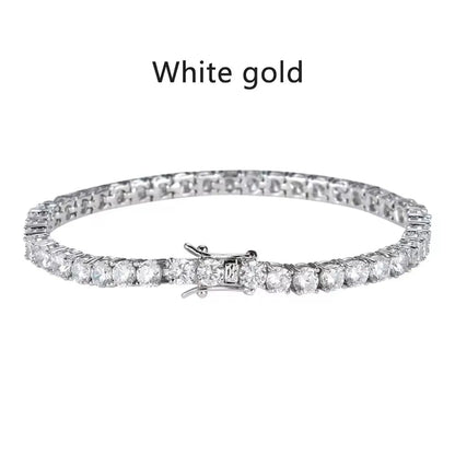 Moissanite Tennis Bracelet S925 18K White Gold｜Luck & Clarity