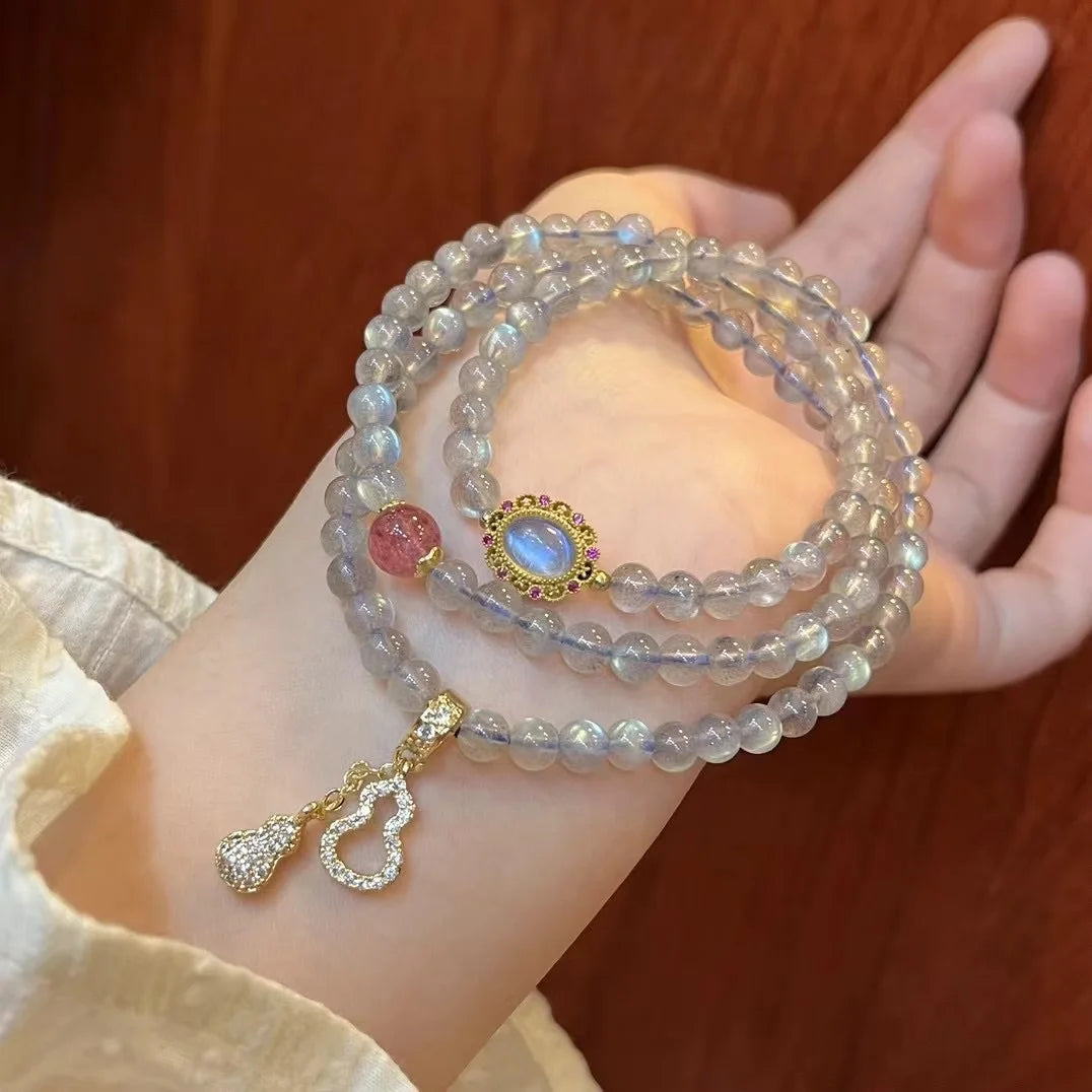 Blue Moonstone Multi-Layer Feng Shui Bracelet – Chao Style
