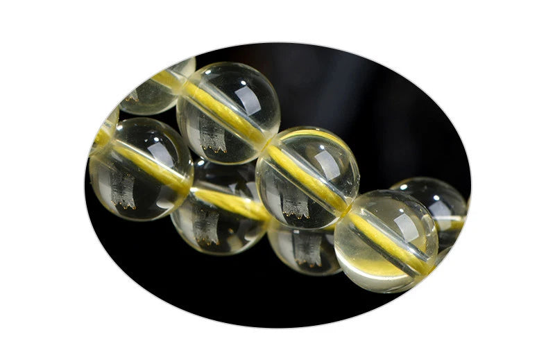 Natural Citrine 10-12mm Beaded Bracelet — Unisex Handmade