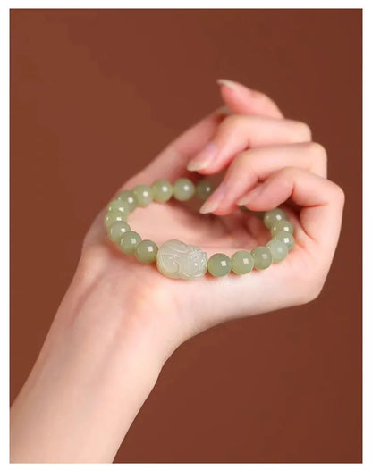 Hotan Blue Jade Couples Bracelet | Ethnic Brave Duo