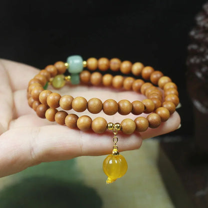 Old Sandalwood Prayer Beads Bracelet – Feng Shui Talisman