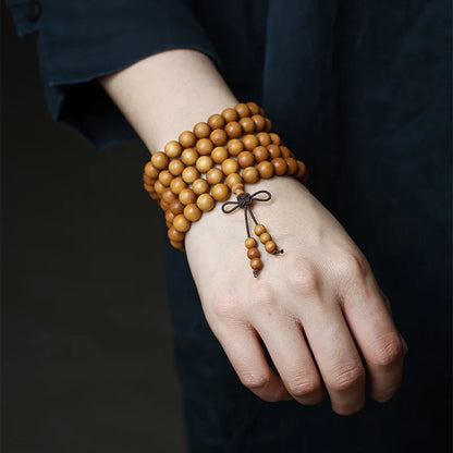Old Mountain Lucky Sandalwood Prayer Beads Bracelet