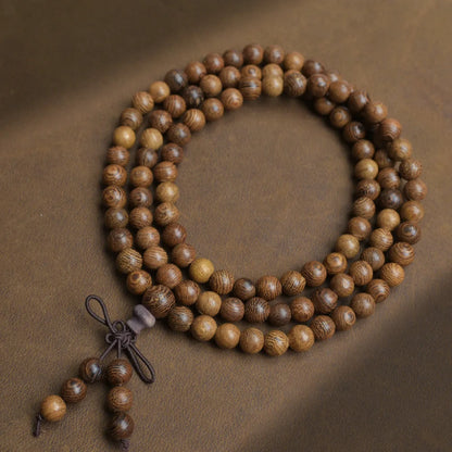 Old Seasoned Chicken Wing Wooden Buddha Prayer Beads Pieces Wind Men And Women Bracelet Holding Gift  Wooden jewelry