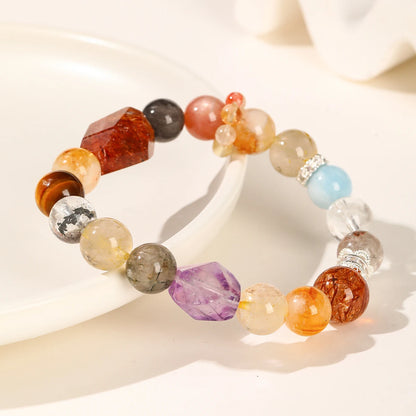 Rutilated Quartz Wealth & Luck Stretch Bracelet for Women