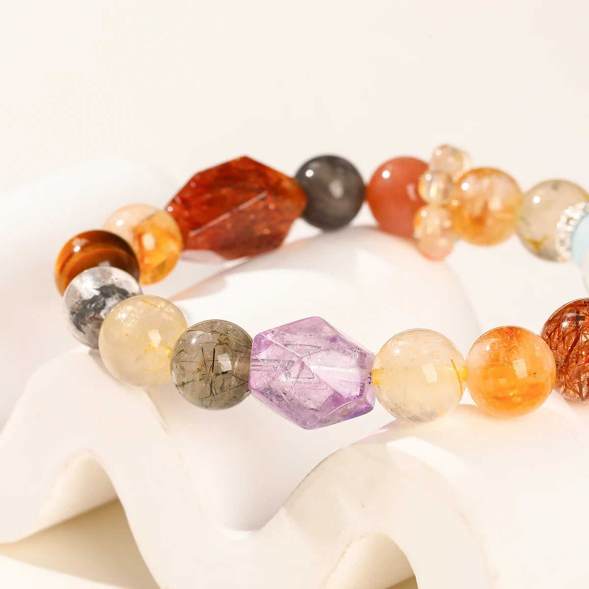 Rutilated Quartz Wealth & Luck Stretch Bracelet for Women
