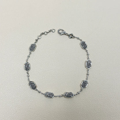 Natural Drusy Crystal Link Bracelet — Healing Gift