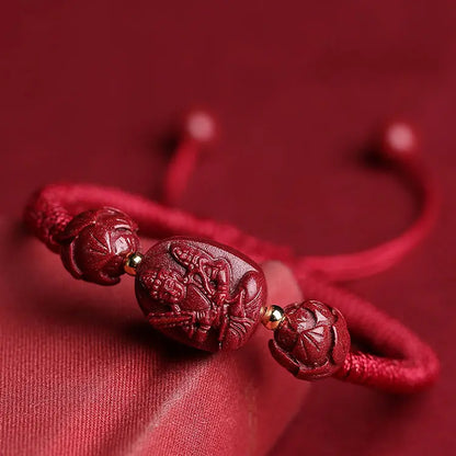 Cinnabar Zodiac Benmingfo Bracelet - Aventurine Amulet for Luck