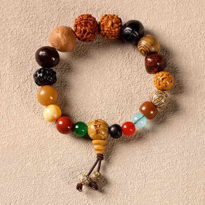 Bodhi 18-Seed Multi-Treasure Temple Bracelet – Feng Shui Amulet