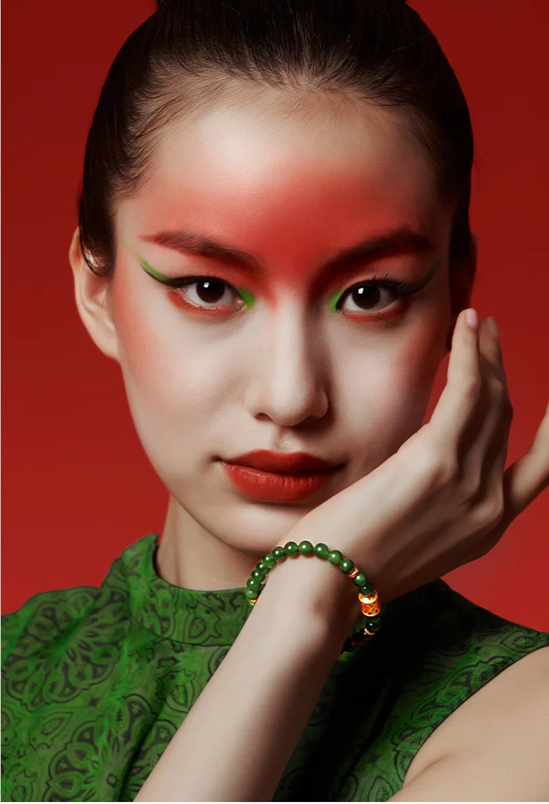 Green Translucent Bead Bracelet｜Light Luxury Party Gift