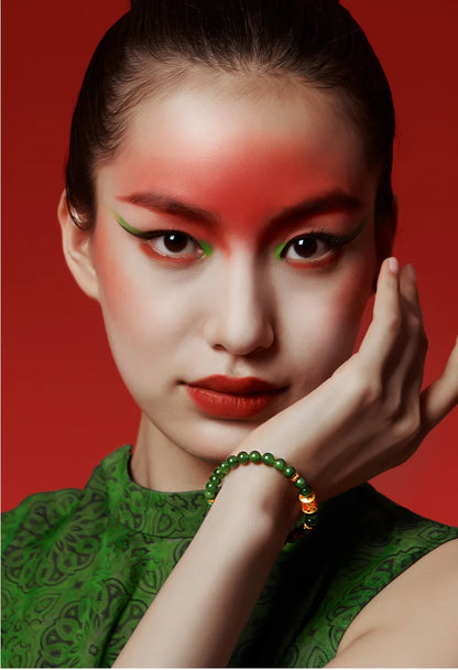 Green Translucent Bead Bracelet｜Light Luxury Party Gift